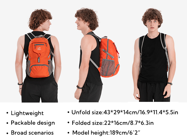backpack size