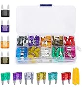 Ferianl 120PCS Car Fuses Assortment Kit, Mini Fuses Automotive Kit, for Auto, Sedan, RV, Motorcyc...