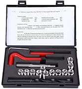 Oumefar M12x1.5 Helicoil Kit Thread Repair Kit Thread Sleeve Metric Thread Repair Tool Kit,17Pcs ...