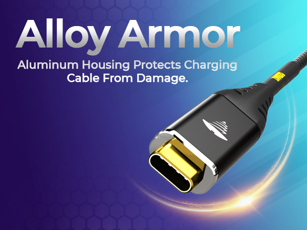 iphone charging cable has aluminum housing