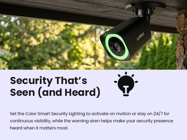 Smart Security Lighting and Siren, Security that's seen (and heard)