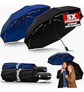 TUMELLA Strongest Windproof Travel Umbrella (Compact, Superior &amp; Beautiful), Small Strong but Lig...