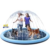 PETOCAT Dog Splash Pad, Non Slip Splash Pad Sprinkler for Kids, Kiddie Baby Shallow Pool, Pet Out...