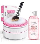 Norate Makeup Brush Cleaner, Electric Makeup Brush Cleaner Machine + Solution, Removes Residue fr...