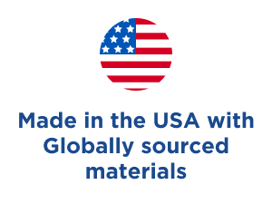 Made in the USA with Globally Sources Materials