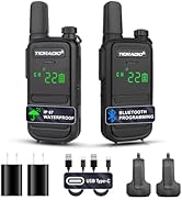 TIDRADIO TD-M11 Walkie Talkies Waterproof IP67 FRS Long Range Two Way Radio with LED Display,NOAA...