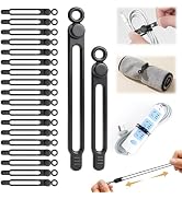 30 Pcs Silicone Cable Ties, Reusable Data Cable Organizer Wire Organizers for Office, Multipurpos...