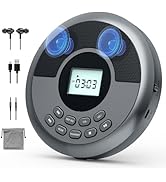 KUEPHOM Portable CD Player with Bluetooth, Rechargeable Disc Player for Car with Speakers, Walkma...