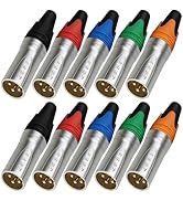 RIVIERA Geisler XLR 3 Pin Male XLR 3 Pin Female Plug Gold-Plated Copper Contacts Fine Silver Nick...