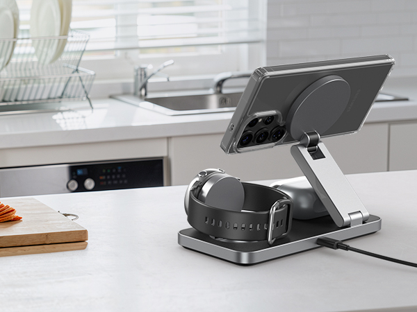 3 in 1 Foldable Magnetic Wireless Charging Station for Samsung