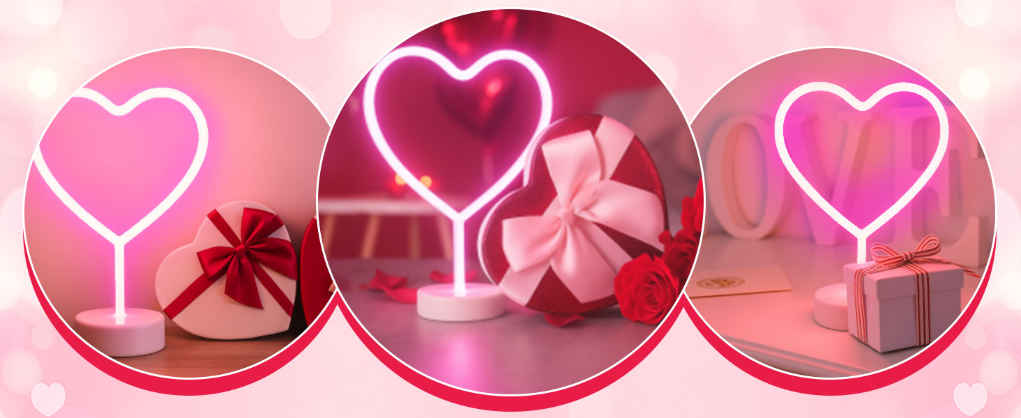 neon heart light