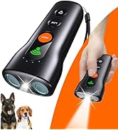 Dog Bark Deterrent Devices 3 in 1,Anti Barking Device for Dogs Dual Sensor,Rechargeable Ultrasoni...