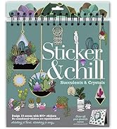 Sticker &amp; Chill Sticker Book for Adults – 800+ Repositionable Clings Create Designs on 10 Spiral ...