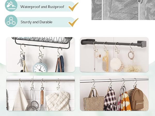 shower curtain hooks double sided