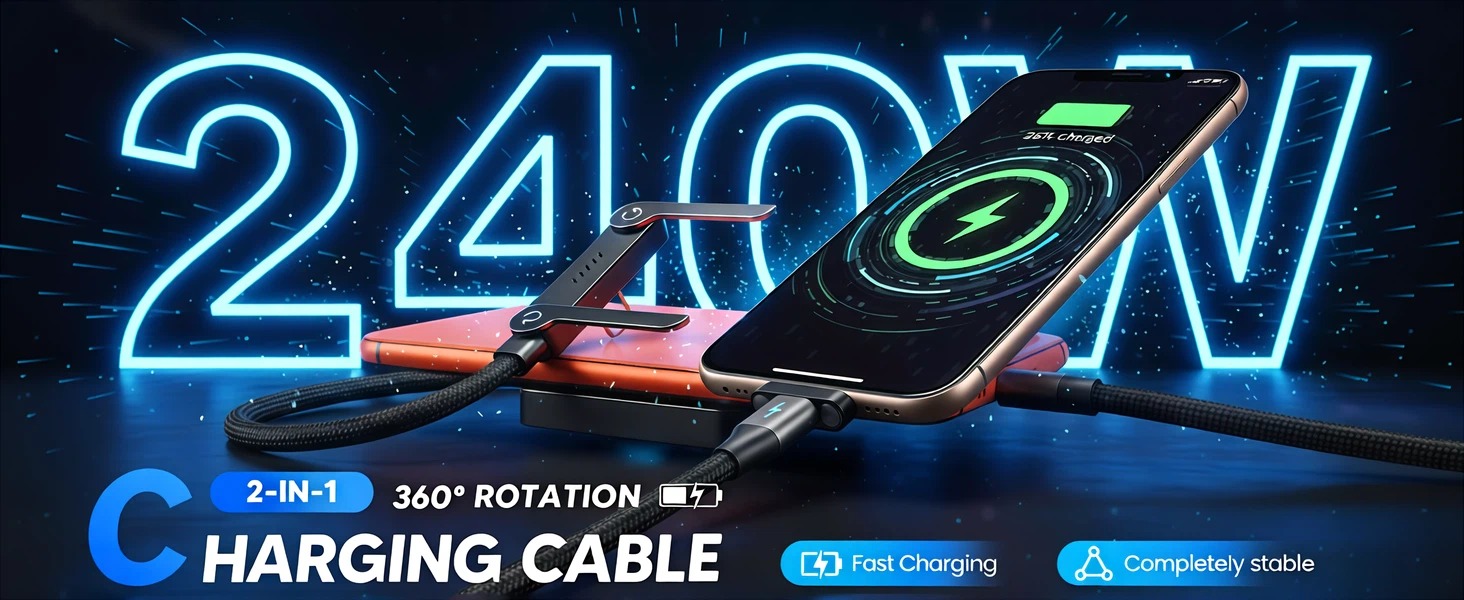 Invisible Holder Charger Cable