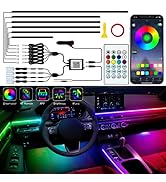 Jushope Interior Car LED Strip Lights, Acrylic LED Lights for Car with Dynamic Dreamcolor Chasing...