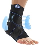 JAPSERUNA Compression Ankle Brace for Sprain Recovery with Figure 8 Strap &amp; Dual Silicone Pads, B...