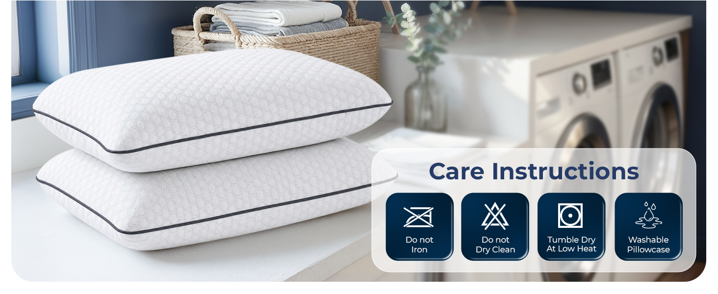 Memory foam pillows queen size bed pillows cooling premium hotel Quality machine washable cover