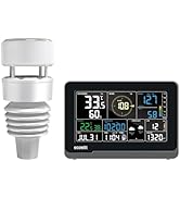 ECOWITT WS3901 Wi-Fi Weather Station Kit, Includes WS3900 7.5'' Colored LCD Display Console and W...