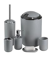 IMAVO Bathroom Accessories Set, 6-Piece Plastic Gift Set, Toothbrush Holder, Toothbrush Cup, soap...