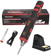 FrogBro 11W Cordless Soldering Iron Kit, Upgrade 2500mAh Max 968? Fast Heating Portable, USB Rech...