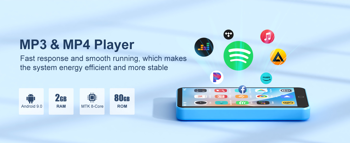 MP3 Player with Bluetooth and WiFi