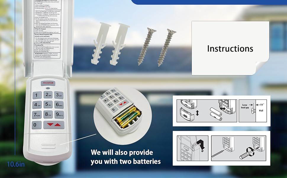 genie garage door opener keypad