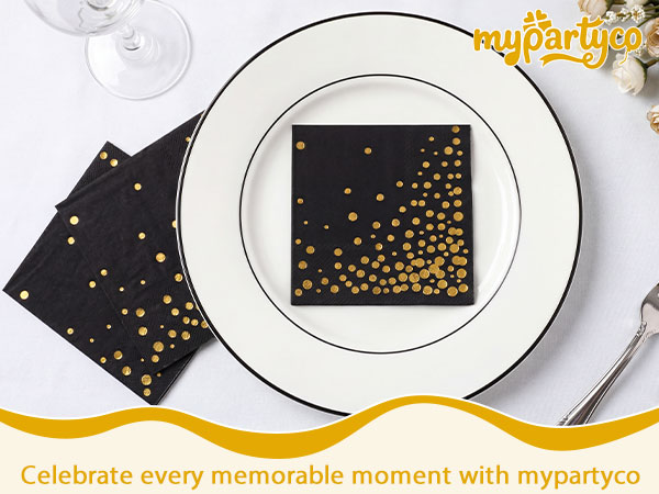 gold napkins