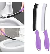 TQRR Toilet Brush, 2 Pcs Bathroom Cleaning Brush, Toilet Scrubber, Deep Toilet Bowl Brush with Ha...
