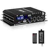 S-188 Home Audio Power Amplifier Bluetooth5.0 HiFi Mini Stereo Amp Receiver 2.1CH RMS 40Wx2+50W M...