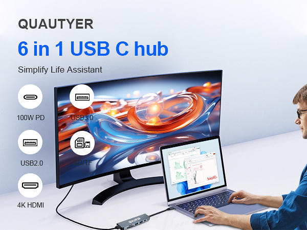 usb c hub multiport adapter