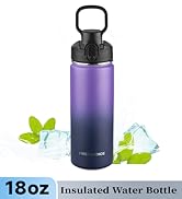 Insulated water bottle with Straw,18oz Stainless Steel Water Bottle for Adult Kids,Double Wall Va...