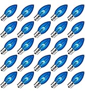Brightown C9 Incandescent Bulb, C9 Christmas Replacement Light Bulb for Christmas String Light, E...