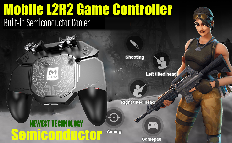 Memo DL88 PUBG Mobile Controller with Cooling Fan