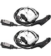 APX 6000 XPR7550e radio Earpiece with mic, 2-Wire Surveillance Headset with PTT Mic Compatible fo...