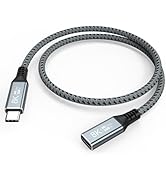 UVOOI 40Gbps Short USB 4 Extension Cable 1.5FT for Thunderbolt 4, USB C Extender Male to Female C...
