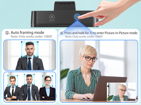 auto framing webcam