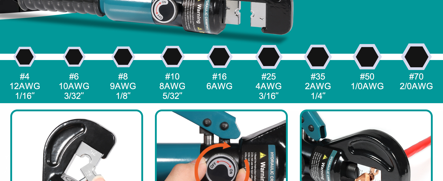 battery cable crimper tool