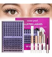 Ocean Pearl Lash Clusters Kit 154pcs,Eyelashes,spike-effect cluster lashes,10-18mm manga/anime-in...