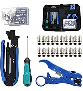 TLS.eagle Coax Cable Crimper Kit Compression Tool Coax Cable Crimper Kit Adjustable RG6 RG59 RG11...
