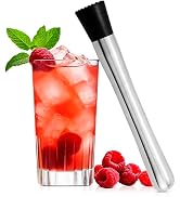 8 Inches Drink Muddler for Cocktails – Stainless Steel Muddler Tool with Textured Head, Lightweig...