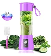 Portable Personal Size Smoothies Blender - 2026 New Mini Travel Blender | 380Ml BAP Free Juice Cu...