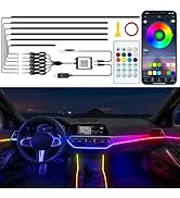 Jushope Interior Car LED Strip Lights, Acrylic LED Lights for Car with Dreamcolor Chasing, USB RG...