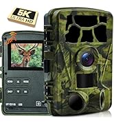 5K Trail Camera, WIFI 60MP Camera, 64GB SD Card, APP Control, Night Vision for Outdoor, Monitorin...