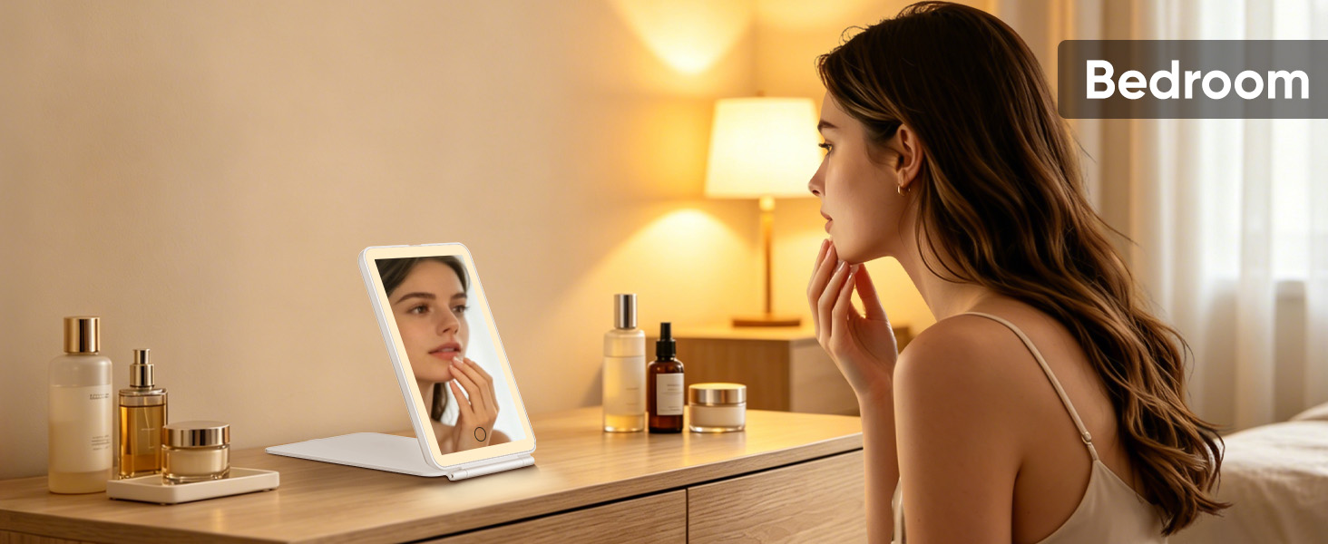 RECHARGEABLE TRAVEL MAKEUP MIRROR