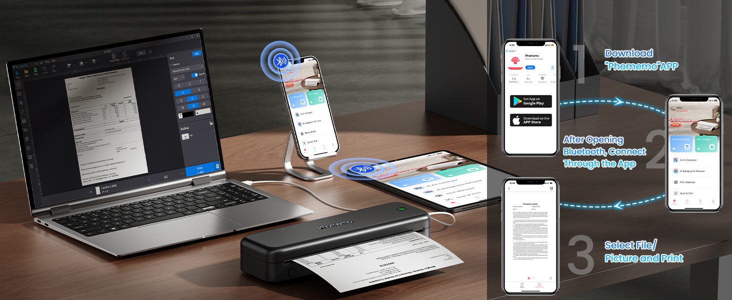 Bluetooth portable printer