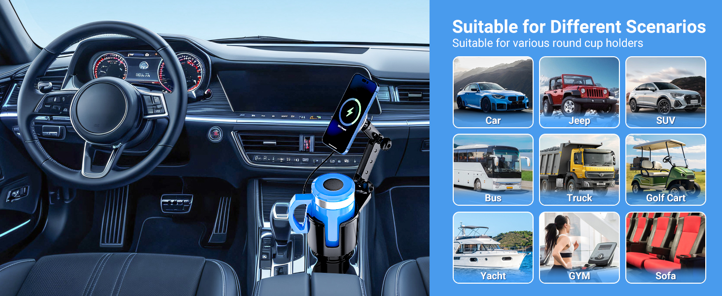 Magnetic Wireless Cup Charging Holder