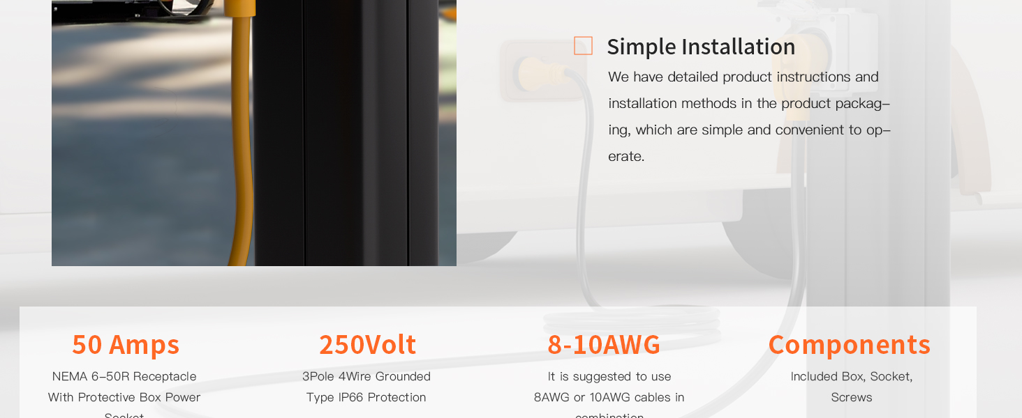 50 Amp Power Outlet Box