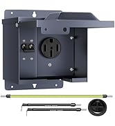 Joinfworld 50 Amp RV Power Outlet Box with Breaker, Weatherproof 125/250V UL Listed NEMA 14-50R R...