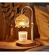 Gugsey Candle Warmer Lamp with Timer - Dimmable Flower Candle Warmer for Jar Candles, Height Adju...